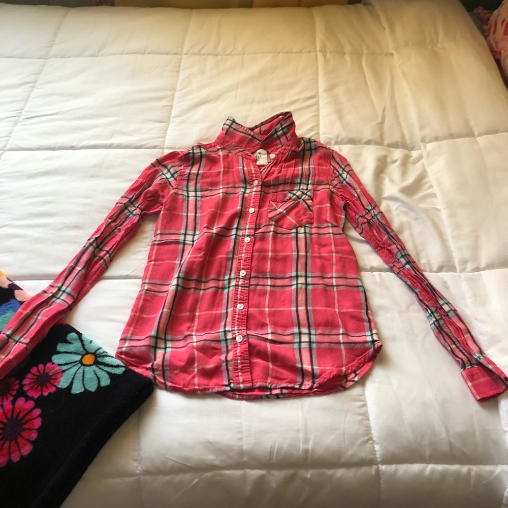 plaid button up